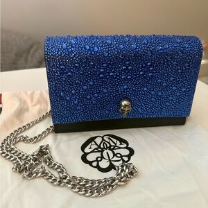 MCQUEEN Small Skull Embellished Crystal Crossbody Bag - Brand new w/o Tags